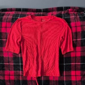 GAP Womens Vibrant Orange Tee Keyhole Back
